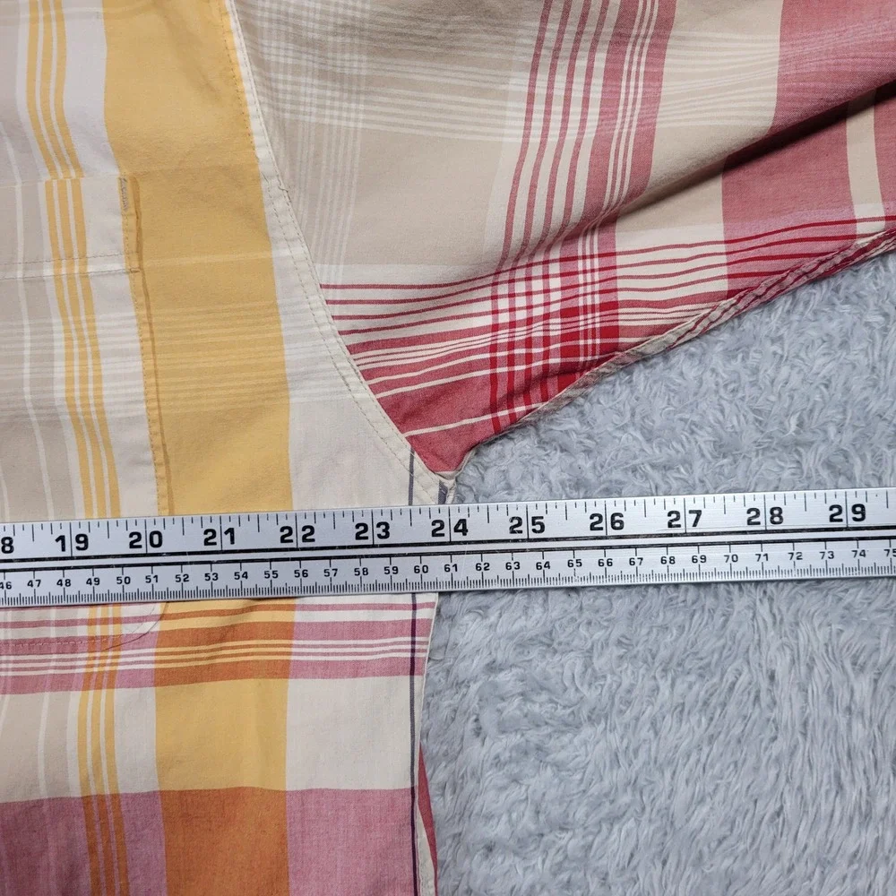 Eddie Bauer Plaid Button Down Shirt Mens L Multicolor‎ Cotton Long Sleeve Casual